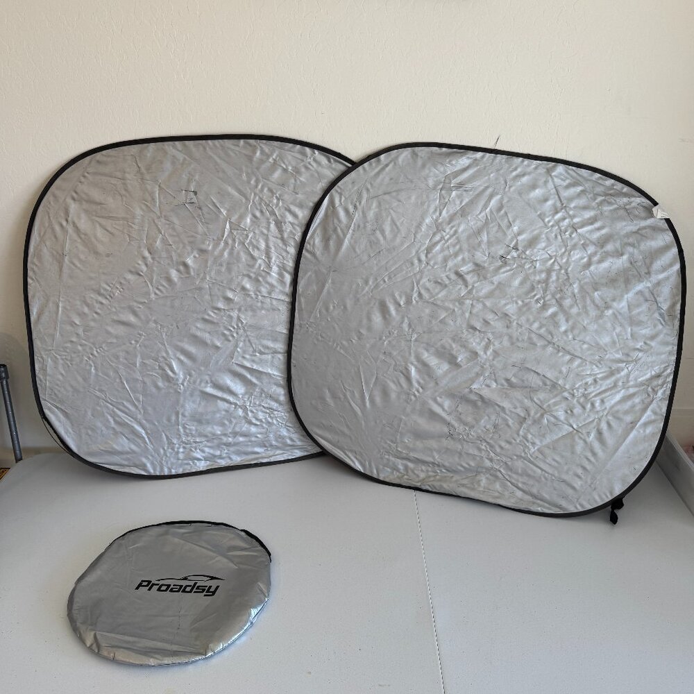 Proadsy Auto Sun Shade Set | Foldable Reflective Window Covers